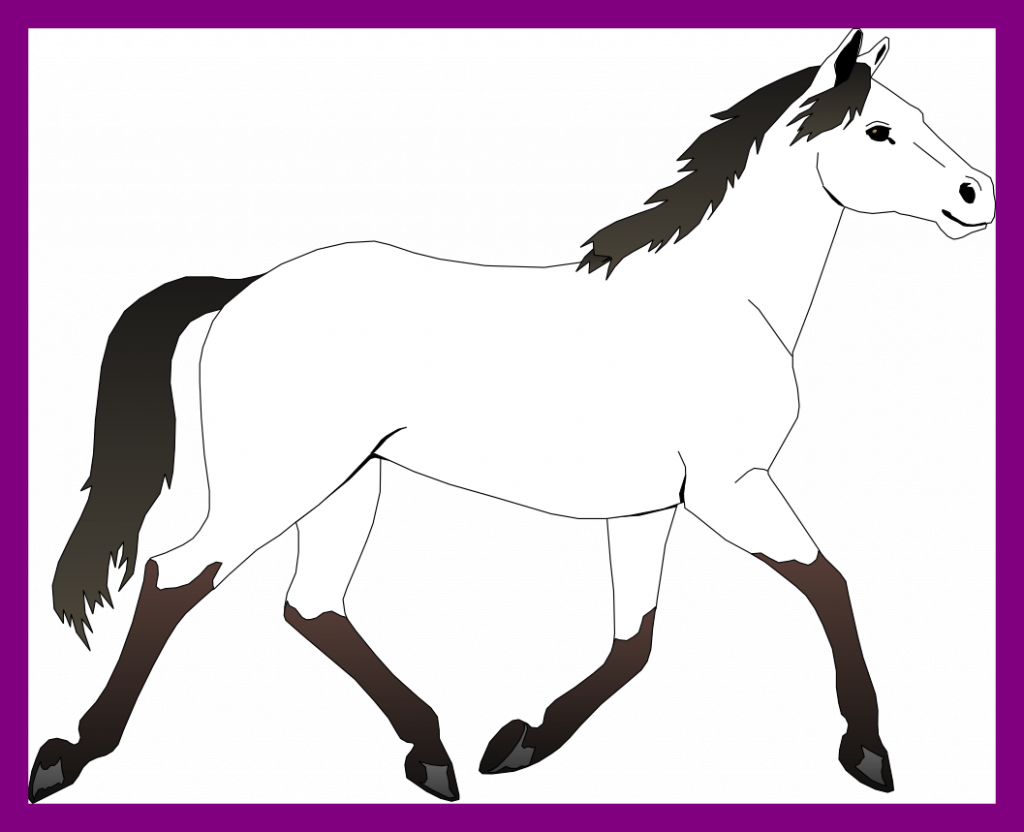 Foal Clipart Black And White - Foal Clipart Black And White (1024x832)