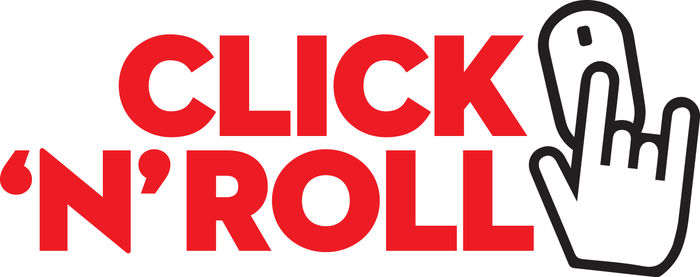 Click N Roll Logo - Click N Roll Logo (1402x556)