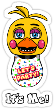 Five Nights At Freddys Fnaf Sticker Toy Chica - Five Nights At Freddys Fnaf Sticker Toy Chica (375x360)