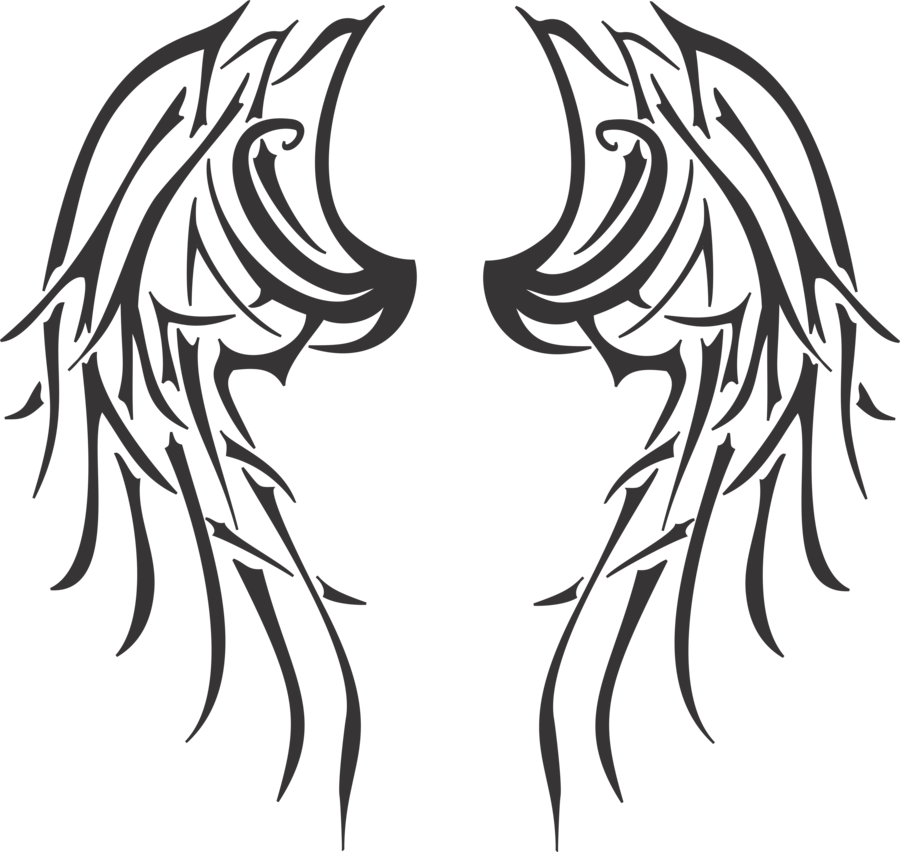 Tribal Angel Wings Angelofmusic2288 - Tribal Angel Wings Angelofmusic2288 (900x852)