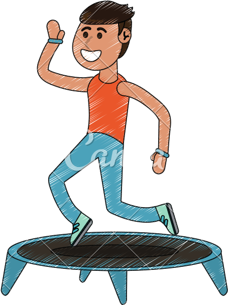 Trampoline Clipart Jumped - Trampoline Clipart Jumped (800x800)