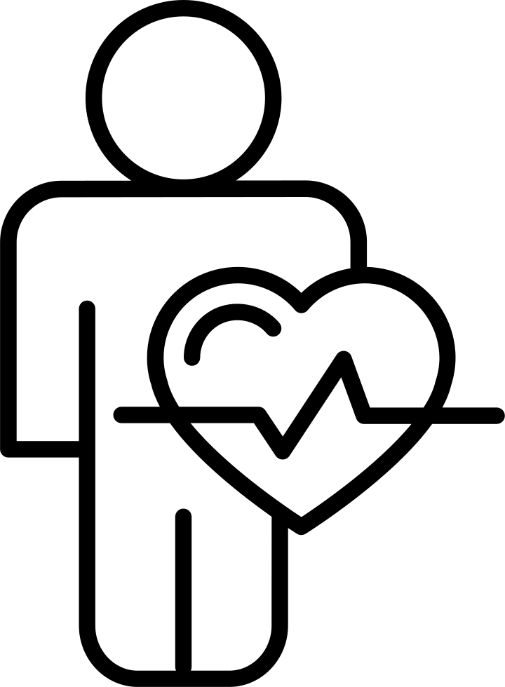Male Outline With Heart Shape And Lifeline Comments - Male Outline With Heart Shape And Lifeline Comments (720x980)