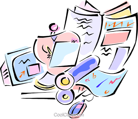Person Working In A Newspaper Plant Royalty Free Vector - Person Working In A Newspaper Plant Royalty Free Vector (480x413)