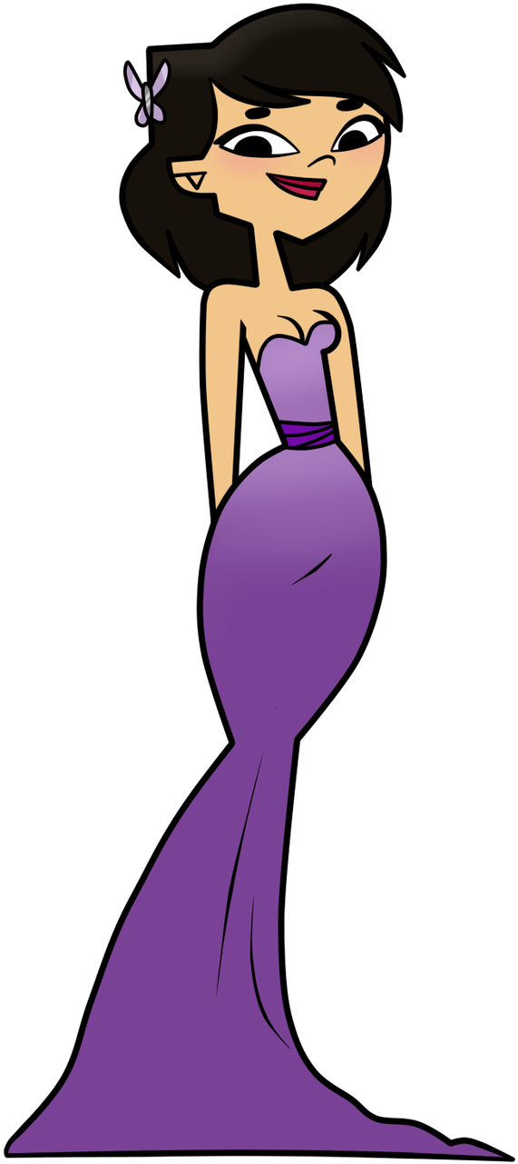 Sky In A Purple Prom Dress By Evaheartsart - Sky In A Purple Prom Dress By Evaheartsart (611x1309)