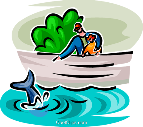 Father And Son Looking At A Whale Royalty Free Vector - Father And Son Looking At A Whale Royalty Free Vector (480x426)