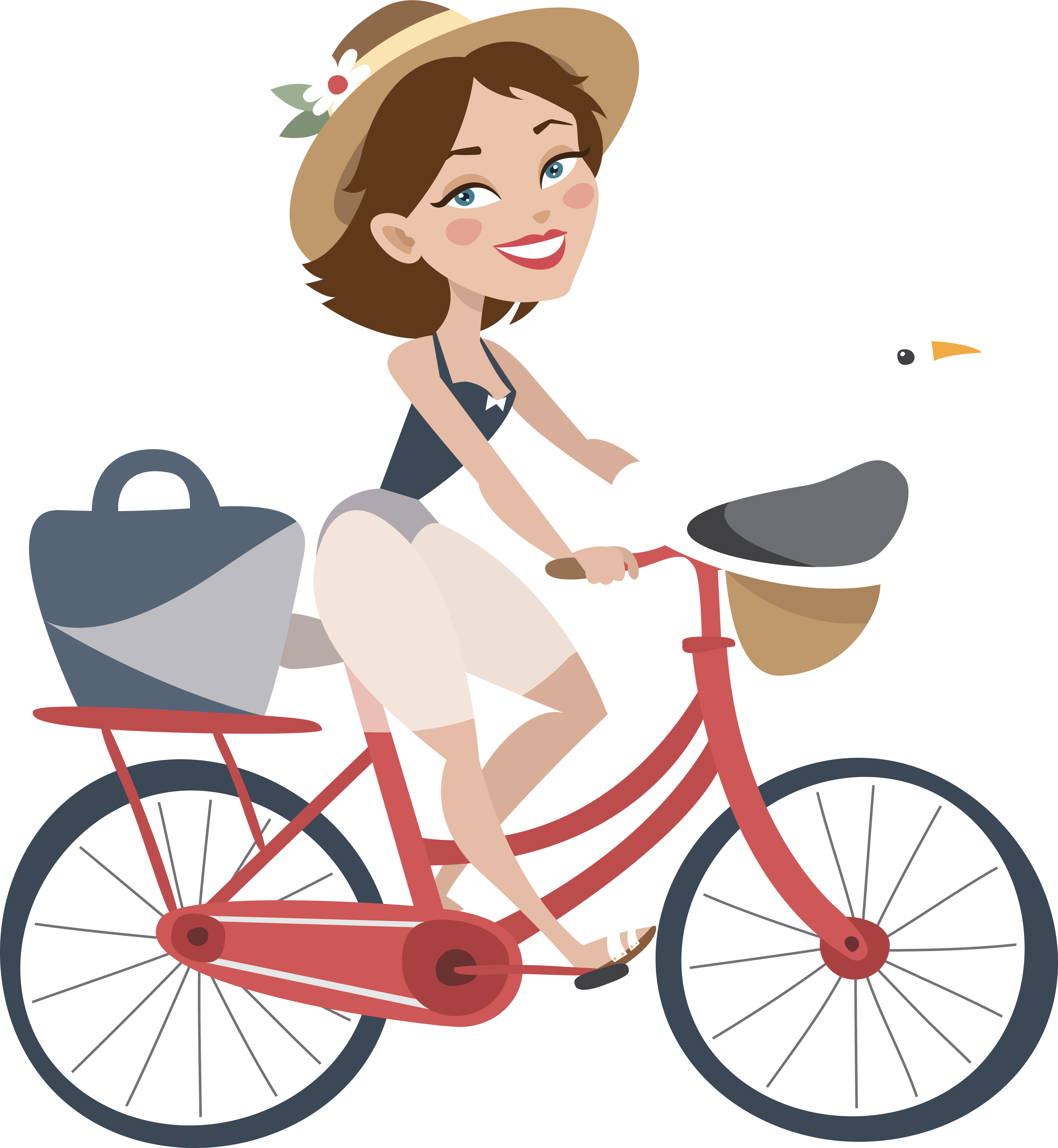 Little Girl Clipart Cycling - Little Girl Clipart Cycling (3931x4267)