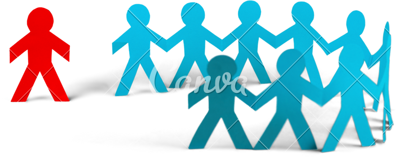 Paper Man Standing Out Of The Circle Of People - Paper Man Standing Out Of The Circle Of People (800x320)