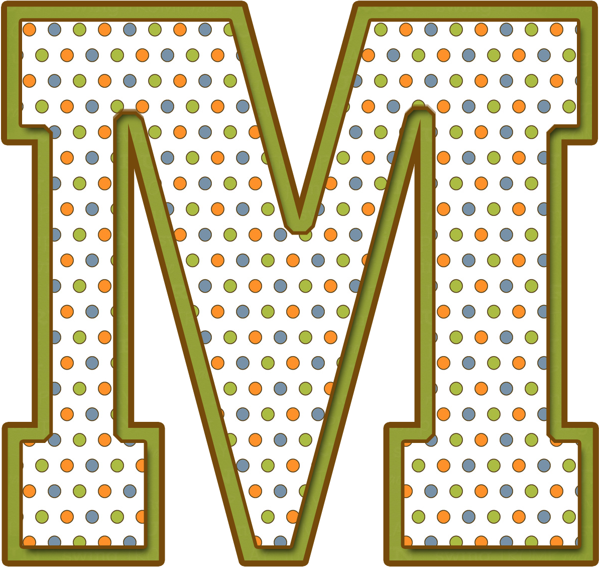Letters Clipart Polka Dot - Letters Clipart Polka Dot (1200x1200)