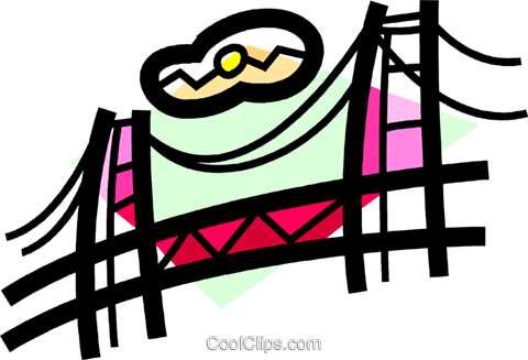 Golden Gate Bridge Royalty Free Vector Clip Art - Golden Gate Bridge Royalty Free Vector Clip Art (480x327)