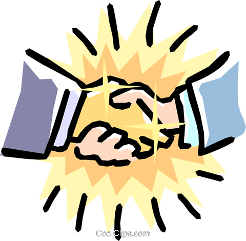 Golden Handshake Royalty Free Vector Clip Art Illustration - Golden Handshake Royalty Free Vector Clip Art Illustration (480x470)
