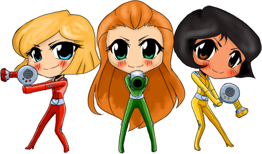 Colored Totally Spies Chibis By Catcowproduce - Colored Totally Spies Chibis By Catcowproduce (884x522)