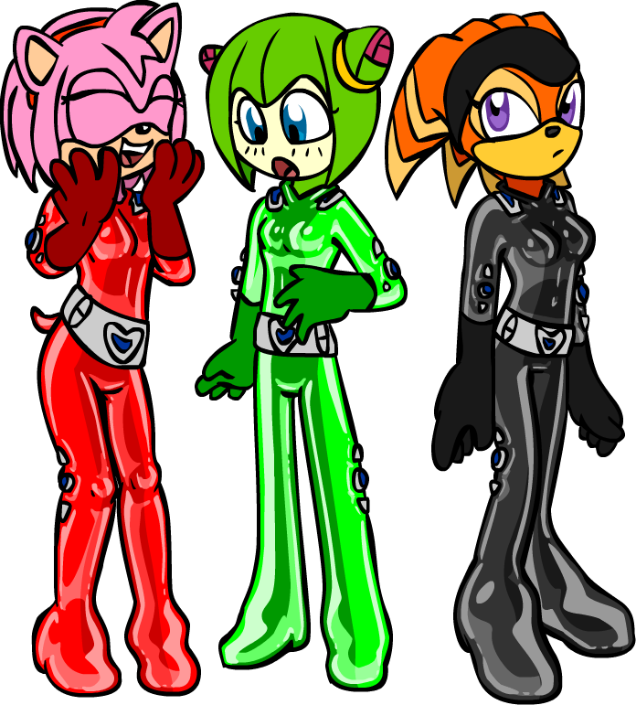 Team Gfs In Totally Spies Suits - Team Gfs In Totally Spies Suits (696x771)