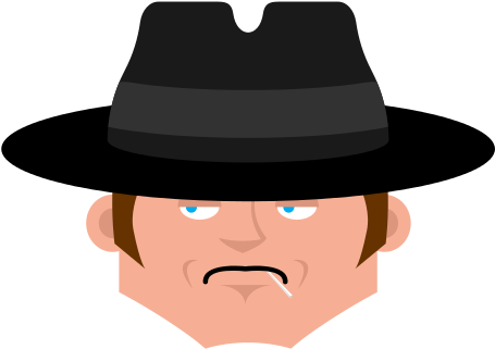 Face In Hat Isolated Icons By Canva - Face In Hat Isolated Icons By Canva (550x550)