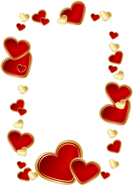 Free Png Download Gold And Red Hearts Decorationpicture - Free Png Download Gold And Red Hearts Decorationpicture (480x673)