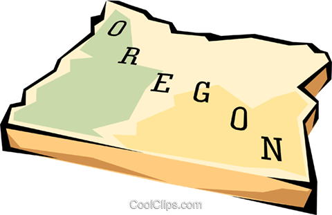 Oregon State Map Royalty Free Vector Clip Art Illustration - Oregon State Map Royalty Free Vector Clip Art Illustration (480x311)
