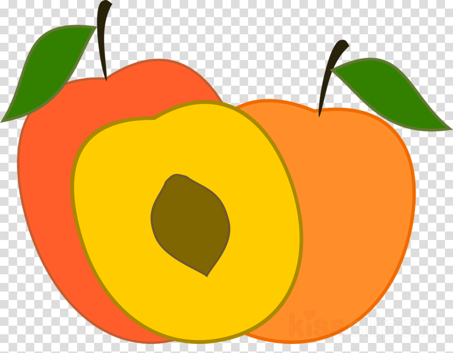 Transparent Peach Vector Clipart Apple Peach Clip Art - Transparent Peach Vector Clipart Apple Peach Clip Art (900x700)