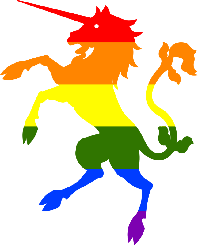 Rainbow Flag Unicorn Mythology - Rainbow Flag Unicorn Mythology (646x800)