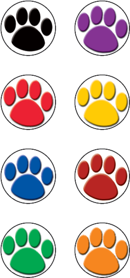 Tcr4819 Colorful Paw Prints Mini Stickers Image - Tcr4819 Colorful Paw Prints Mini Stickers Image (900x900)