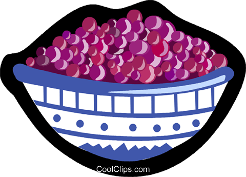 Desert, Bowl Of Berries Royalty Free Vector Clip Art - Desert, Bowl Of Berries Royalty Free Vector Clip Art (480x345)
