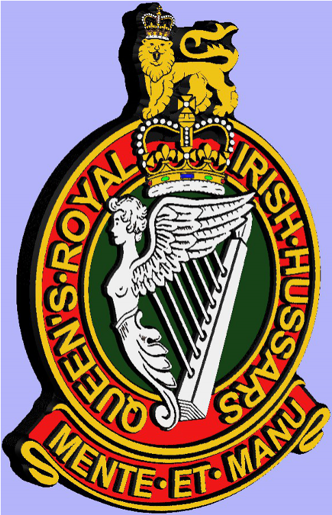 Queen's Royal Irish Hussars Plaque 290x220x18mm Oak - Queen's Royal Irish Hussars Plaque 290x220x18mm Oak (750x750)