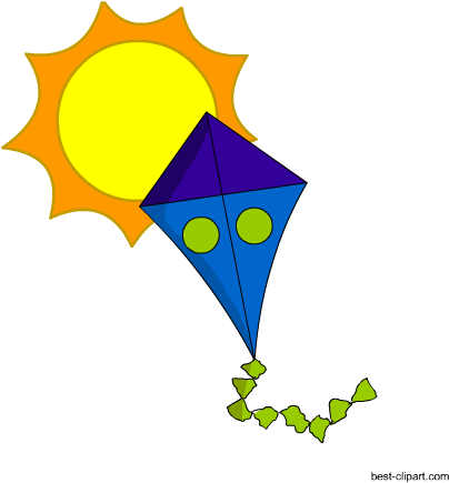 Kite And Sun Free Png Clipart - Kite And Sun Free Png Clipart (450x450)