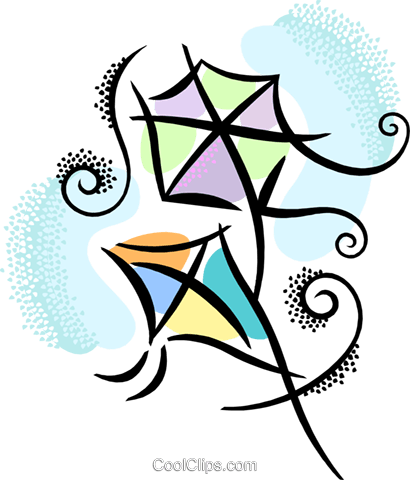Kites Royalty Free Vector Clip Art Illustration -vc038391 - Kites Royalty Free Vector Clip Art Illustration -vc038391 (410x480)