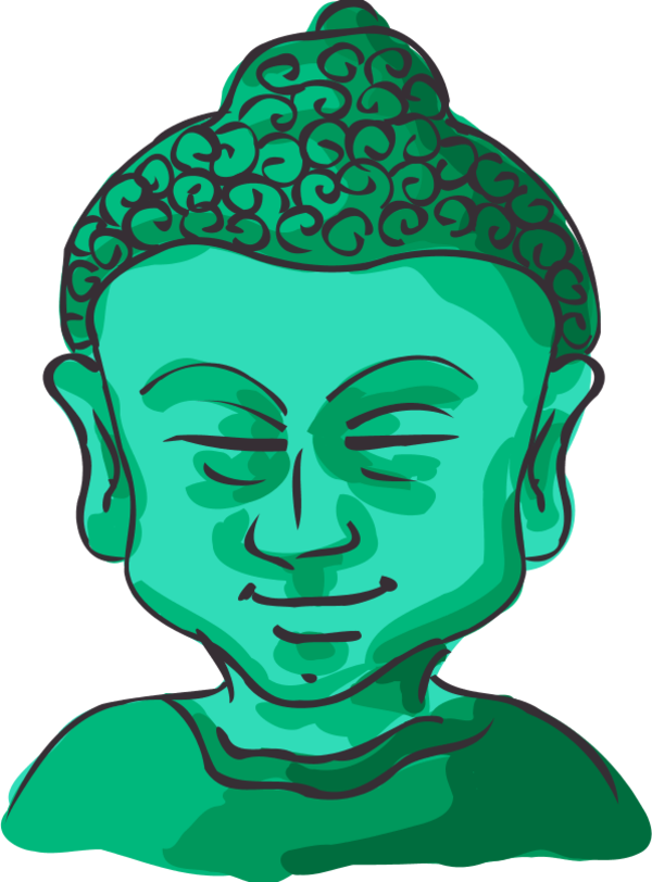 Buddha Head Clip Art - Buddha Head Clip Art (600x812)