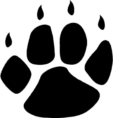 Bobcat Paw Print Clipart - Bobcat Paw Print Clipart (400x406)