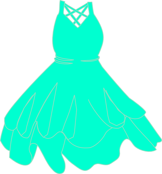 This Free Clip Arts Design Of Mint Dress - This Free Clip Arts Design Of Mint Dress (552x595)