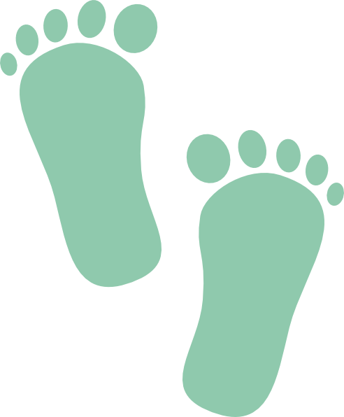 This Free Clip Arts Design Of Mint Green Foot Prints - This Free Clip Arts Design Of Mint Green Foot Prints (492x596)