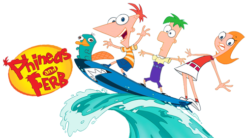 Phineas And Ferb Tv Show Image With Logo And Character - Phineas And Ferb Tv Show Image With Logo And Character (500x281)