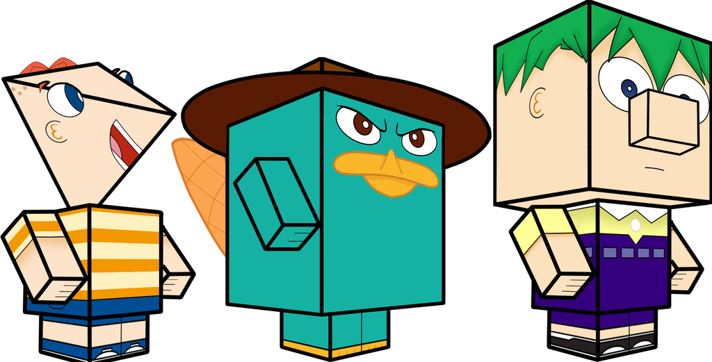 Phineas Flynn, Ferb Fletcher And Perry 3d By Zienaxd - Phineas Flynn, Ferb Fletcher And Perry 3d By Zienaxd (1024x521)