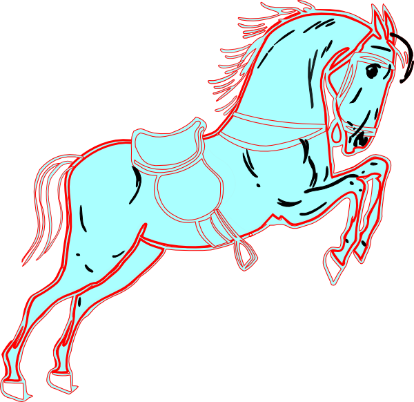 White Red Horse Clip Art At Clkercom Vector Online - White Red Horse Clip Art At Clkercom Vector Online (600x582)