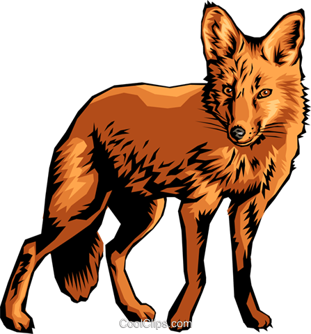 Fox Royalty Free Vector Clip Art Illustration - Fox Royalty Free Vector Clip Art Illustration (447x480)
