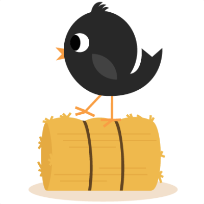 Crow On Hay Bale Svg Cutting - Crow On Hay Bale Svg Cutting (400x400)
