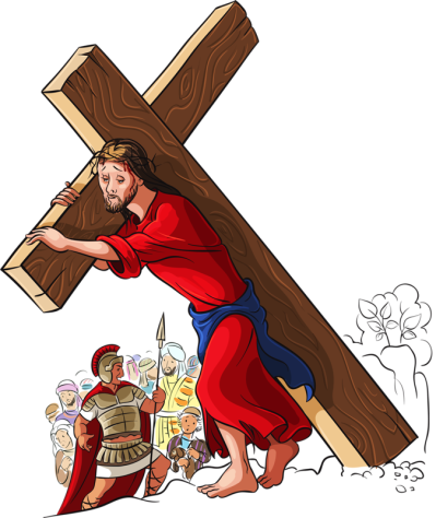Of Photography Cross Illustration Jesus Carry The - Of Photography Cross Illustration Jesus Carry The (399x474)