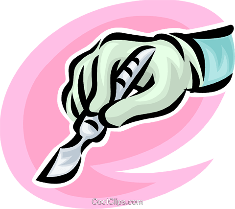 Surgeon With A Scalpel Royalty Free Vector Clip Art - Surgeon With A Scalpel Royalty Free Vector Clip Art (480x427)