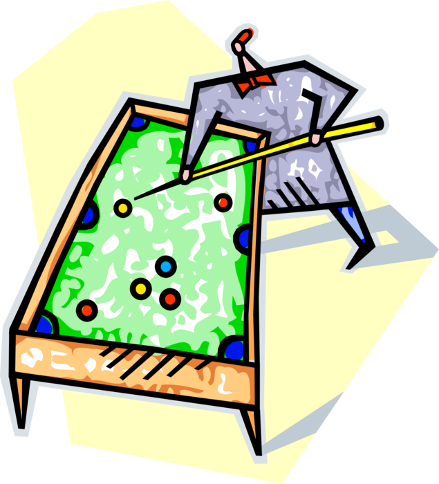 Vector Illustration Of Sport Of Billiards Game With - Vector Illustration Of Sport Of Billiards Game With (635x700)