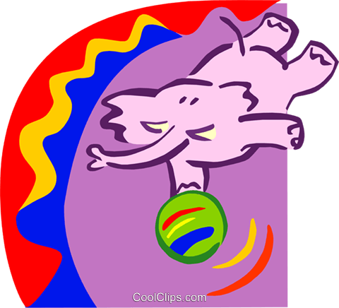 Circus/elephant Performing Trick Royalty Free Vector - Circus/elephant Performing Trick Royalty Free Vector (480x436)