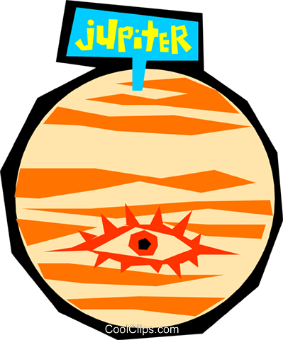 Planet Jupiter Royalty Free Vector Clip Art Illustration - Planet Jupiter Royalty Free Vector Clip Art Illustration (399x480)