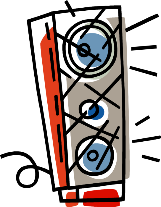 Vector Illustration Of Audio Entertainment Stereo Loudspeaker - Vector Illustration Of Audio Entertainment Stereo Loudspeaker (544x700)