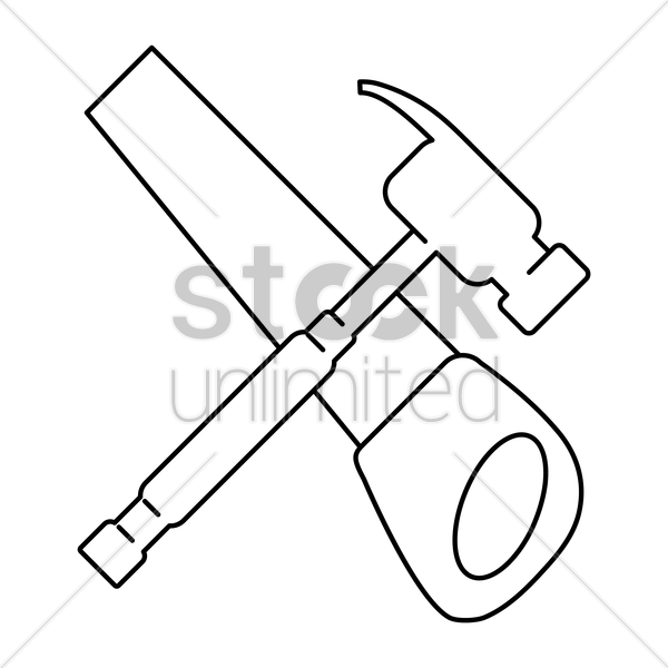 Crossed Hammer And Saw Clipart Hand Tool Hand Saws - Crossed Hammer And Saw Clipart Hand Tool Hand Saws (600x600)