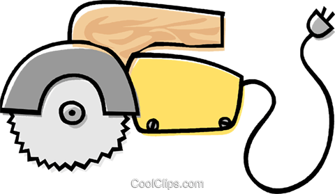 Electric Saw Royalty Free Vector Clip Art Illustration - Electric Saw Royalty Free Vector Clip Art Illustration (480x279)