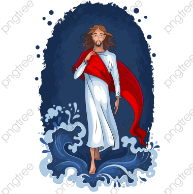 Transparent Vector Jesus Resurrection Waves Come Back - Transparent Vector Jesus Resurrection Waves Come Back (400x400)