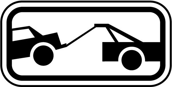 Tow Away Zone Sign - Tow Away Zone Sign (600x304)