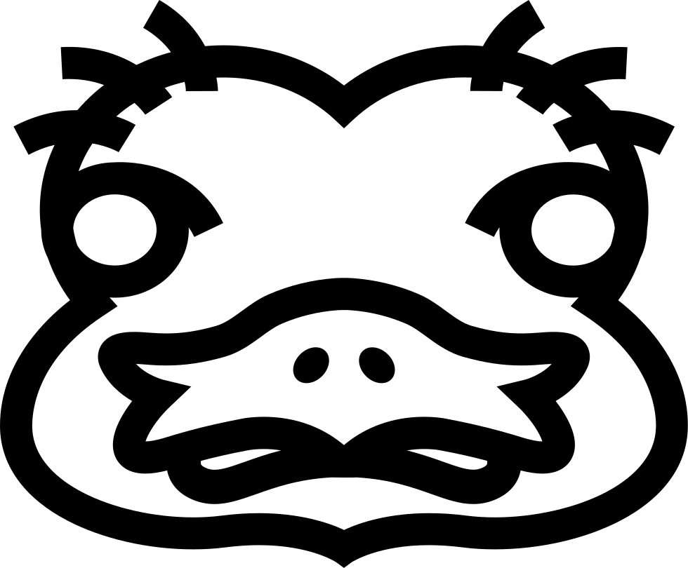 Ostrich Outlined Frontal View - Ostrich Outlined Frontal View (980x810)