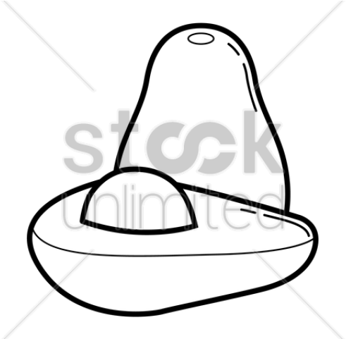 Avocado Clipart Coloring - Avocado Clipart Coloring (640x480)