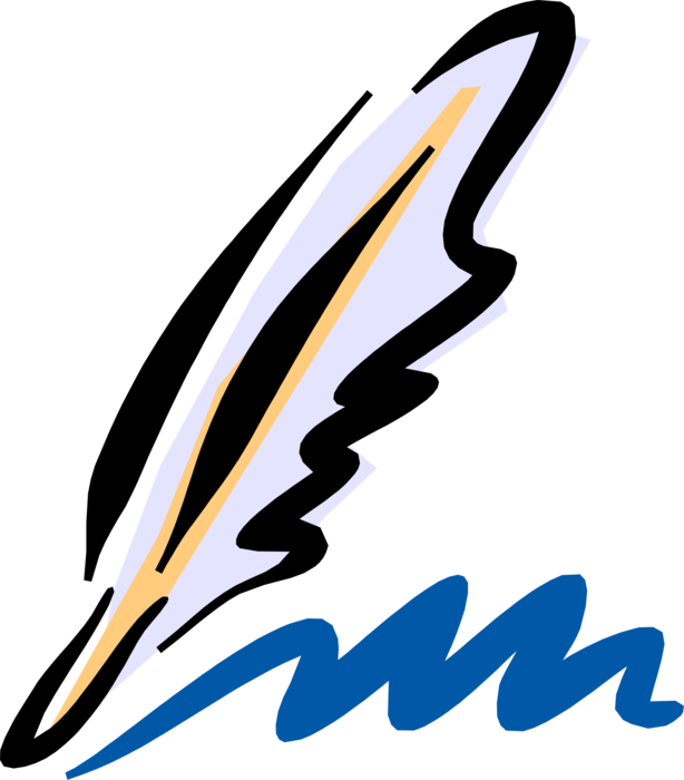 Pen Feather Image Illustration - Pen Feather Image Illustration (614x700)