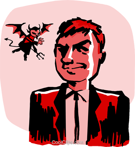 Doing The Wrong Thing Royalty Free Vector Clip Art - Doing The Wrong Thing Royalty Free Vector Clip Art (441x480)