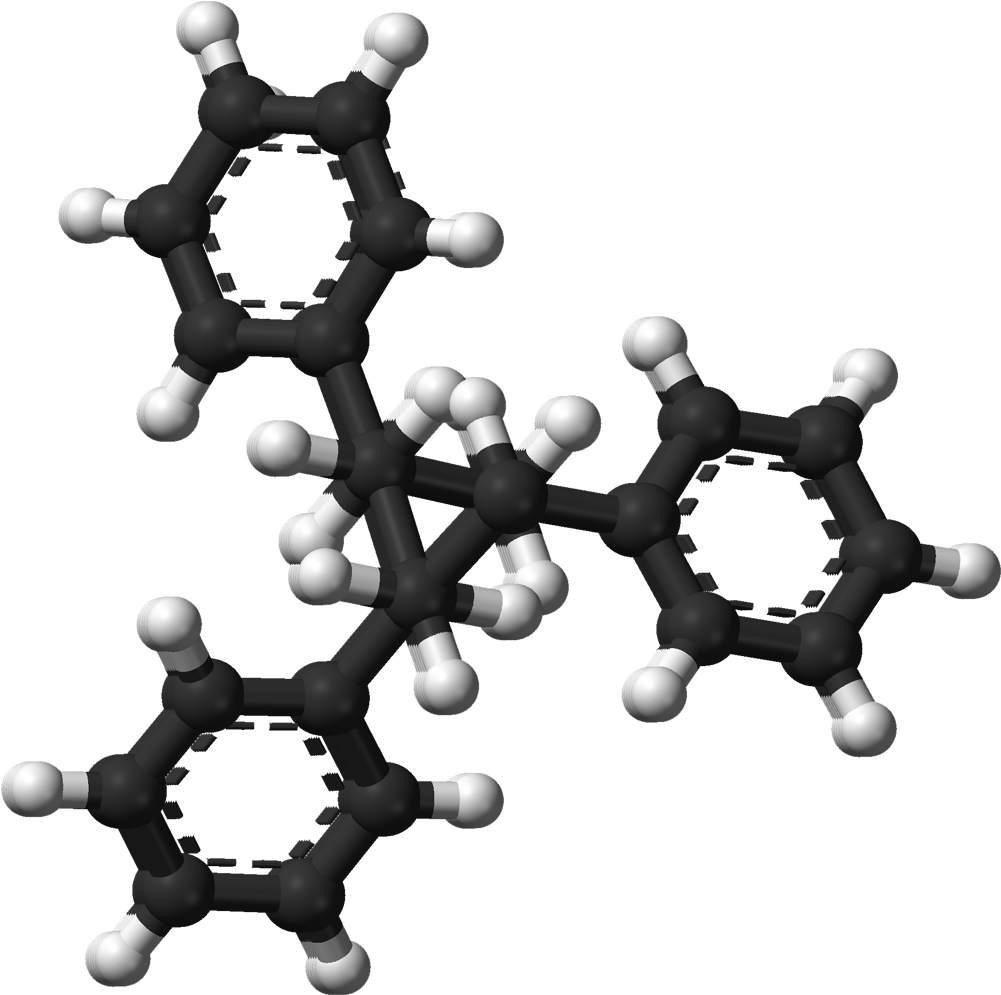 Isotactic Polystyrene Chain Looking Down Axis From - Isotactic Polystyrene Chain Looking Down Axis From (1100x1094)
